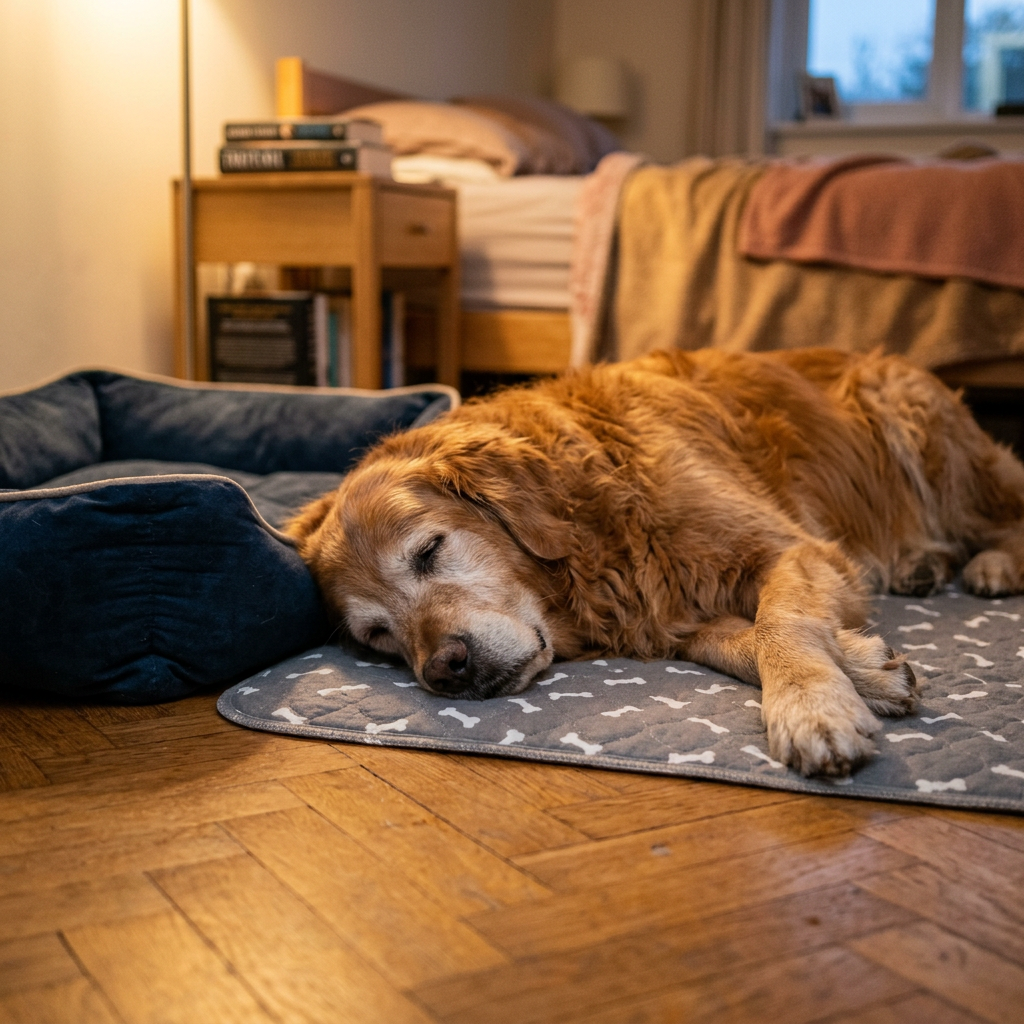 Chien senior et incontinence : comment gérer les accidents à la maison sans culpabiliser